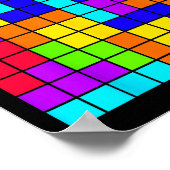 Tetrominoes Blok Puzzel Videospel Wiskunde Teacher Poster (Hoek)