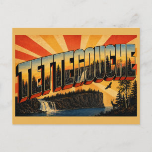 Tettegouche State Park MN Vintage Reis Kunst Briefkaart