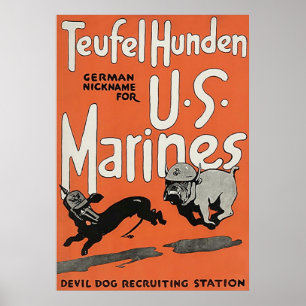 Teufel Hunden ~  Wereldoorlog 1. Poster