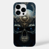 Teufel Totenkopf mit funkelnden blauen Augen Case-Mate iPhone Case (Achterkant)