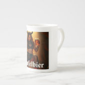 Teufelbier: straight from hell porselein kop (Voorkant rechts)