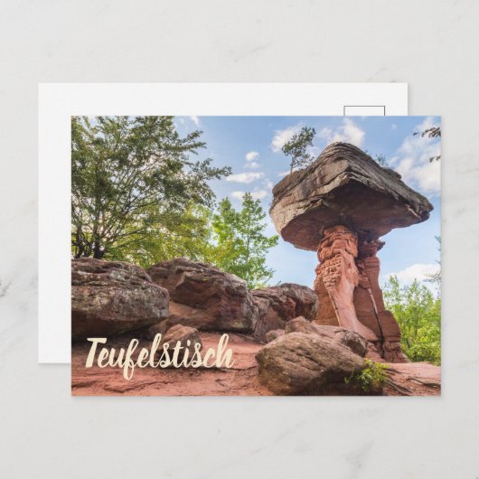 Teufelstisch Hinterweidenthal Pfalz Duitsland gift Feestdagenkaart (Voorkant / Achterkant)