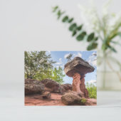 Teufelstisch Hinterweidenthal Pfalz Duitsland gift Feestdagenkaart (Staand voorkant)