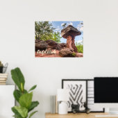 Teufelstisch Hinterweidenthal Pfalz Duitsland gift Poster (Thuiskantoor)