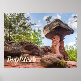 Teufelstisch Hinterweidenthal Pfalz Duitsland gift Poster