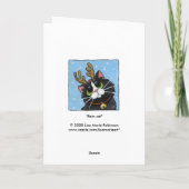 Teugel-kat - de Kaart van de Kat van Kerstmis (Achterkant)