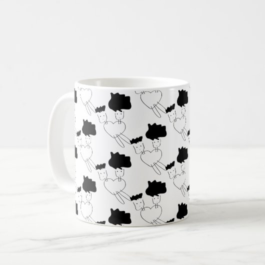 teugelpatroon koffiemok (Voorkant links)
