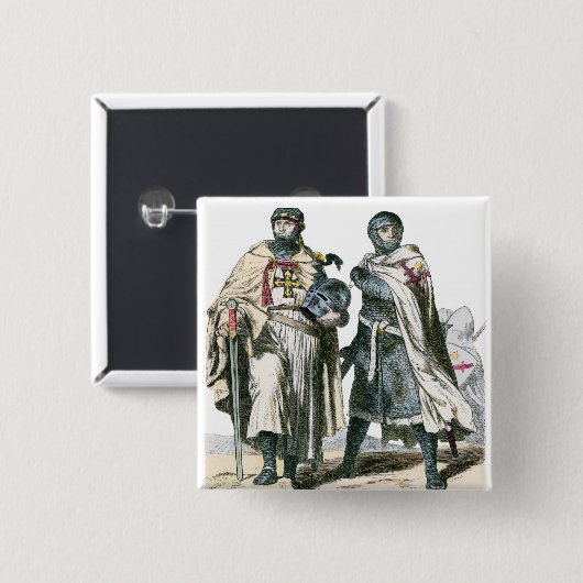 Teutonic Knachten Vierkante Button 5,1 Cm (Voorkant /achterkant)