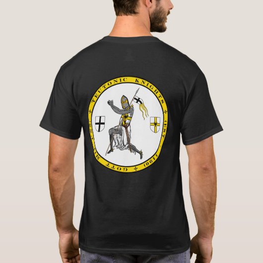 Teutonic Knight Praying Round Seal Shirt (Achterkant)