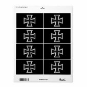 Teutonisch kruis etiket (Full Sheet)