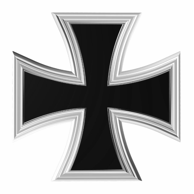 Teutonisch kruis staand fotobeeldje  (Voorkant)