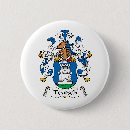 Teutsch Family Crest Ronde Button 5,7 Cm (Voorkant)