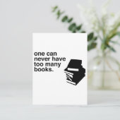 teveel boeken briefkaart (Staand voorkant)
