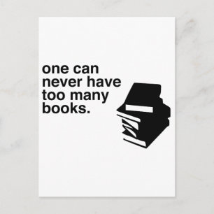 teveel boeken briefkaart