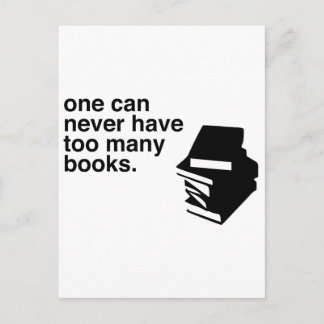 teveel boeken briefkaart