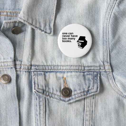 teveel boeken ronde button 5,7 cm (In situ)