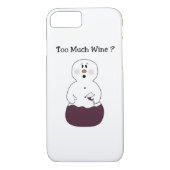 Teveel Wine Snowman iPhone 7 Hoesje (Achterkant)