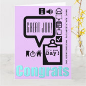 Tevreden Administratieve Beroeps Dagen L groet Kaart (Gele Bloem)