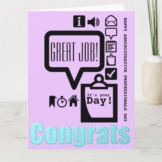 Tevreden Administratieve Beroeps Dagen L groet Kaart (Voorkant)