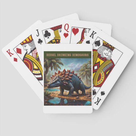 Tevreden Ankylosaurus Pokerkaarten (Achterkant)