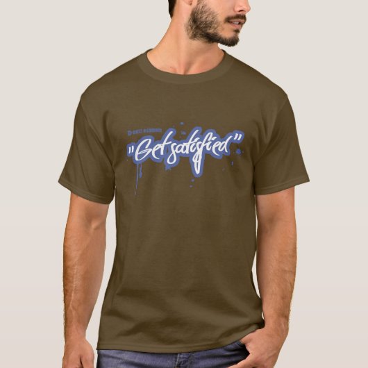Tevreden - Bruin T-shirt (Voorkant)