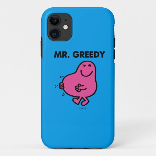Tevreden de heer Greedy Case-Mate iPhone Case (Achterkant)