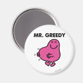 Tevreden de heer Greedy Magneet (Voorkant / Achterkant)