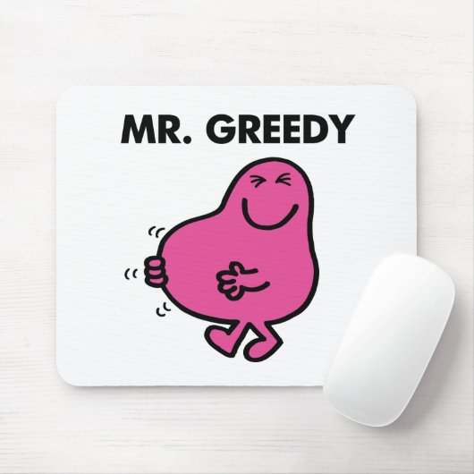 Tevreden de heer Greedy Muismat (Met muis)