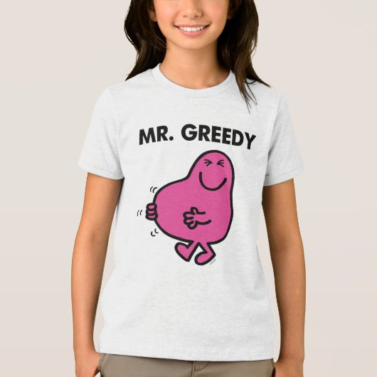 Tevreden de heer Greedy Tri-Blend Shirt (Voorkant)