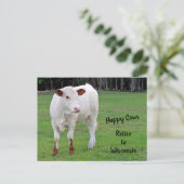 Tevreden Koeien Nieuw Adres/Verandering van Adres Aankondigingskaart (Staand voorkant)