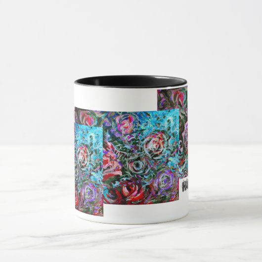 Tevreden mok met rozen (Midden)