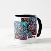 Tevreden mok met rozen (Voorkant rechts)