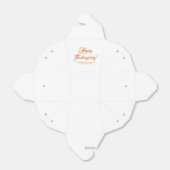 Tevreden Thanksgiving oranje tekst van het spice v Bedankdoosjes (Uitgevouwen)