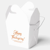 Tevreden Thanksgiving oranje tekst van het spice v Bedankdoosjes (Geopend)