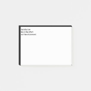 Tevredenheid ligt in de Inspanning niet Verwezenli Post-it® Notes