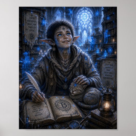 Tevredenheid / Oppasser / Heilige Bibliotheek Poster (Voorkant)