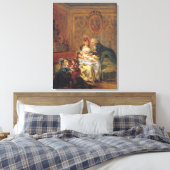 Tevredenheid over het huwelijk of de gelukkige fam canvas afdruk (Insitu (Slaapkamer))