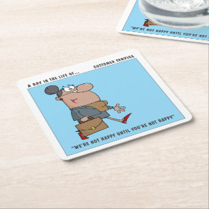 Tevredenheid over klantenservice kartonnen onderzetters