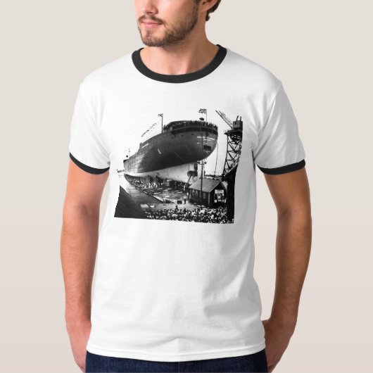 Tewaterlating van de Edmund Fitzgerald 6-8-1958 ( T-shirt (Voorkant)