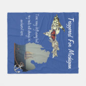 Teweeggebracht voor Michigan Fleece Blanket (Voorkant (Horizontaal))