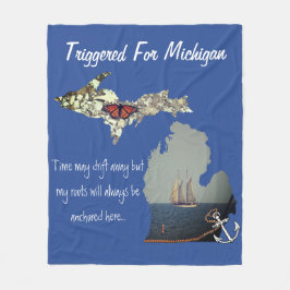 Teweeggebracht voor Michigan Fleece Blanket Deken