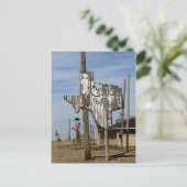 Tex de Cowboy en Texas Sign Briefkaart (Staand voorkant)