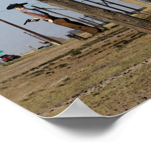 Tex en Texas Sign. Poster (Hoek)