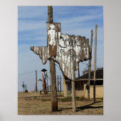 Tex en Texas Sign. Poster (Voorkant)