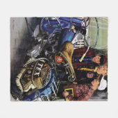 Tex-motorfiets Fleece Deken (Voorkant (Horizontaal))