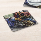 Tex-motorfiets Kartonnen Onderzetters (Schuin)