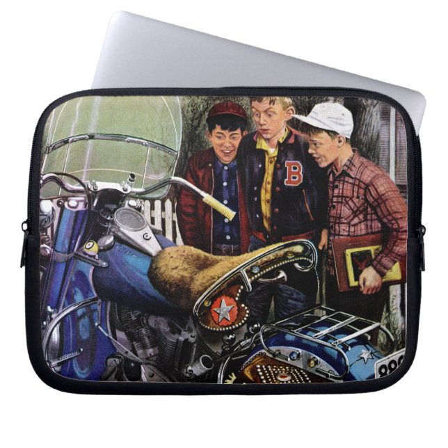Tex-motorfiets Laptop Sleeve (Voorkant)
