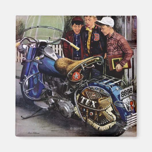 Tex-motorfiets Magneet (Voorkant)