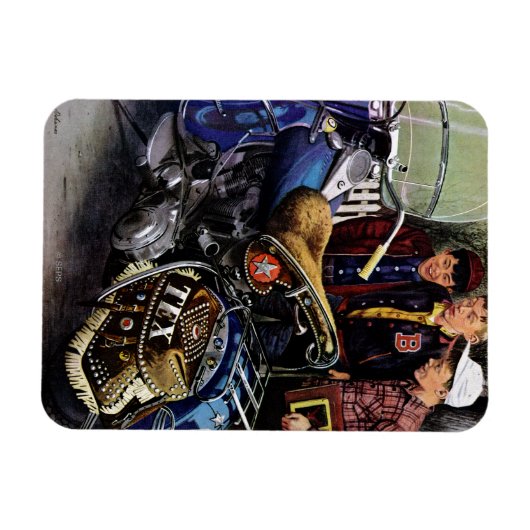 Tex-motorfiets Magneet (Horizontaal)