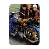 Tex-motorfiets Magneet (Verticaal)